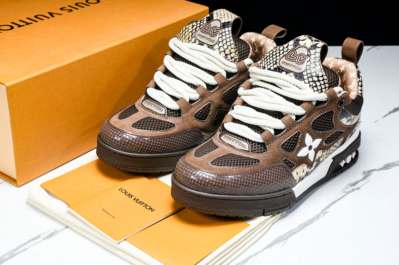 LOUIS VUITTON SKATE BROWN PITONE