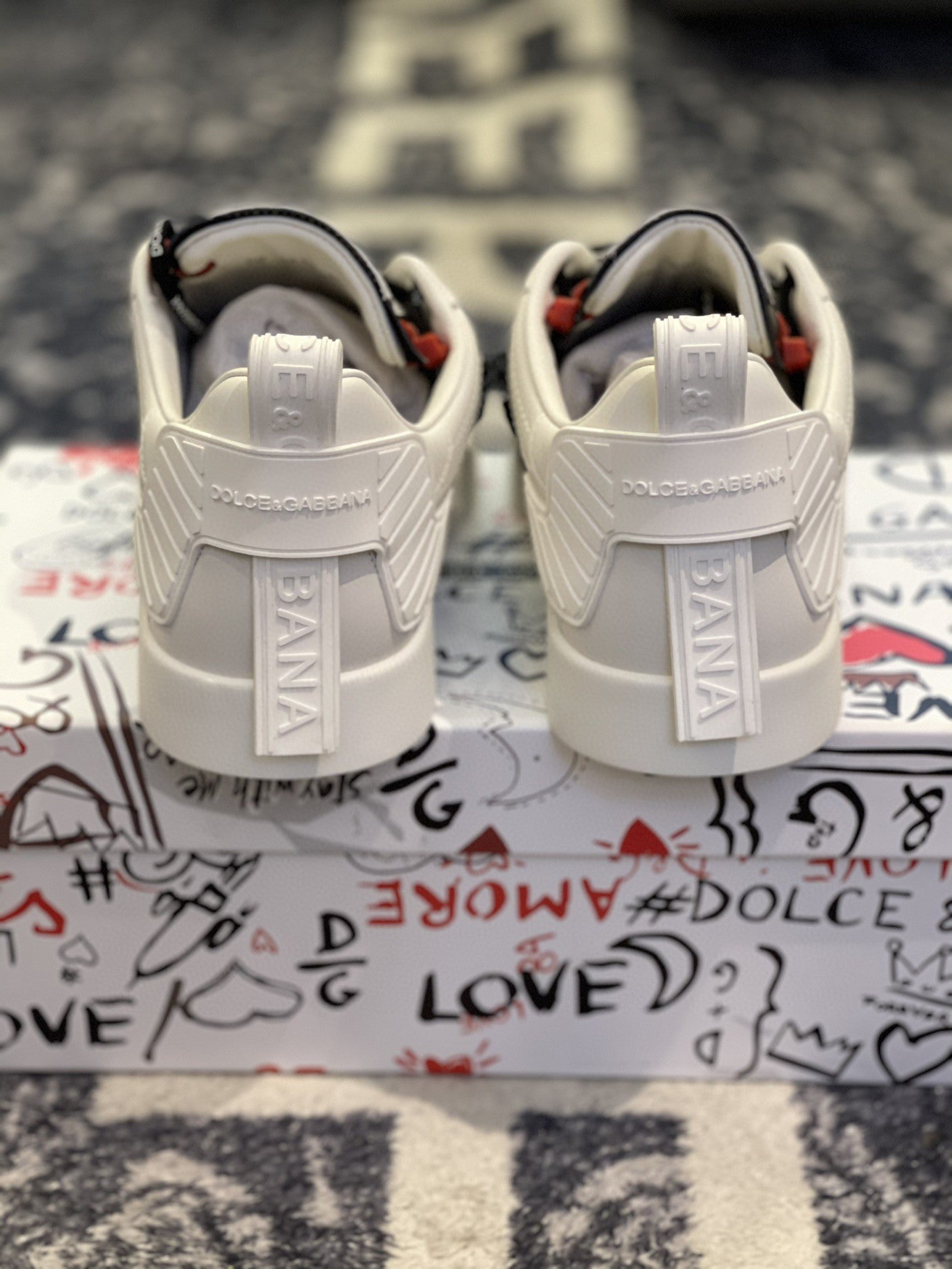DOLCE E GABBANA PORTOFINO WHITE IN VITELLO E VERNICE