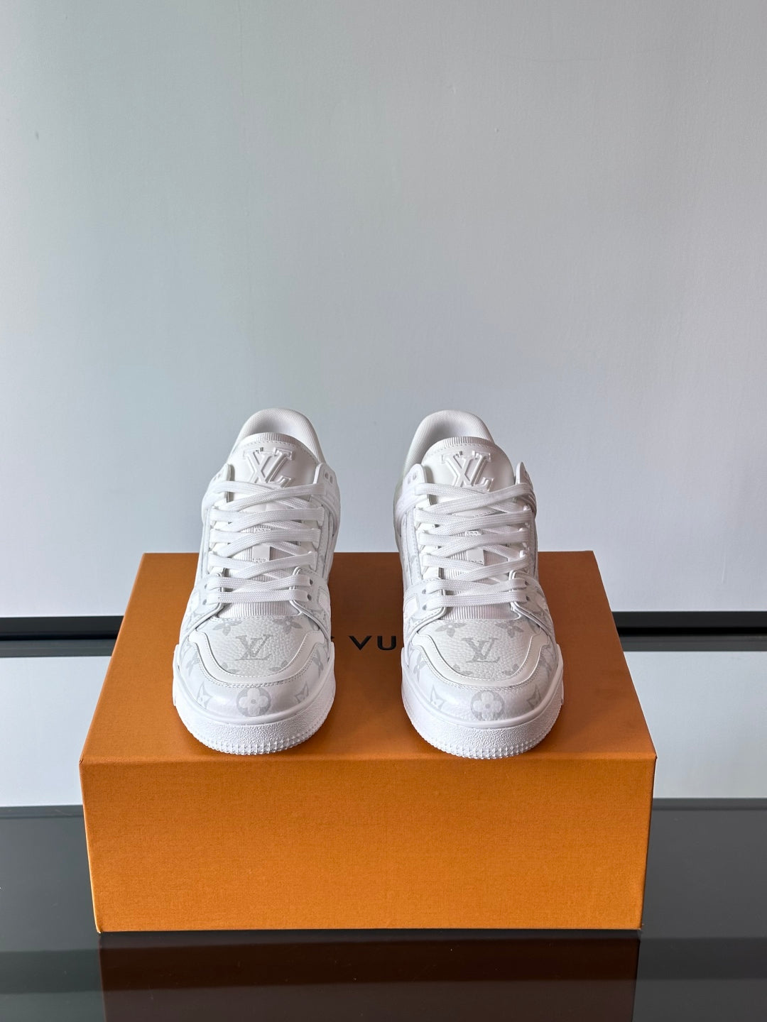 LOUIS VUITTON TRAINER WHITE MONOGRAM