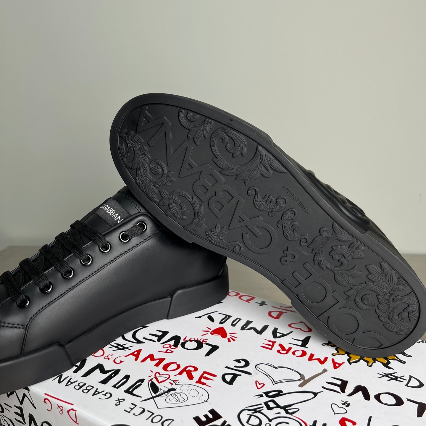 DOLCE E GABBANA PORTOFINO TOTAL BLACK PELLE