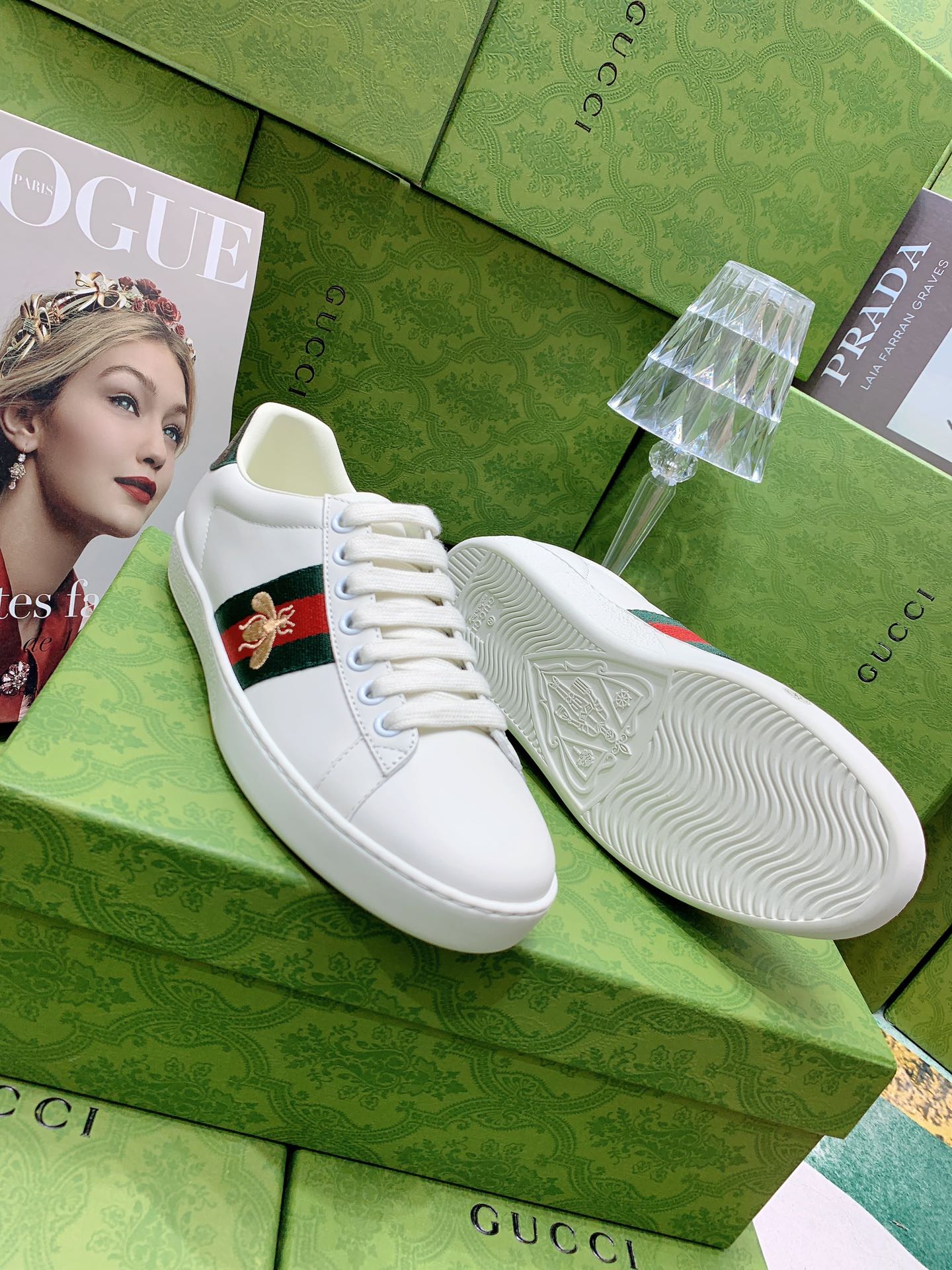 GUCCI ACE SNEAKER CON DETTAGLIO APE
