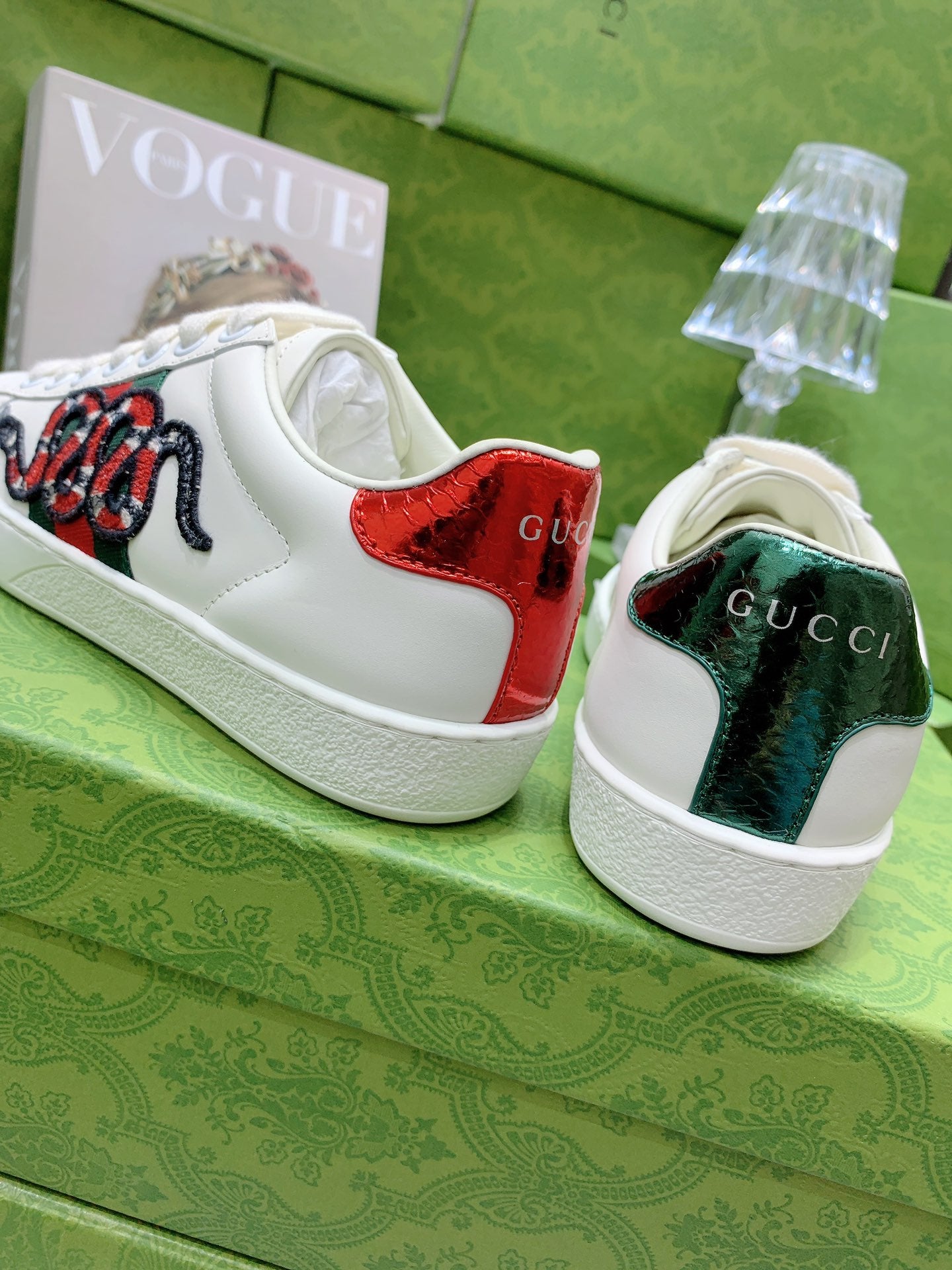 GUCCI ACE SNEAKER CON DETTAGLIO SERPENTE