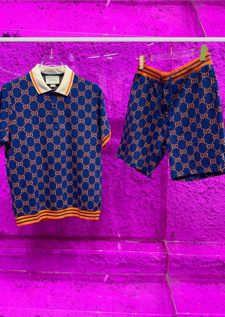GUCCI BIG LOGO COORDINATO SHIRT + SHORT