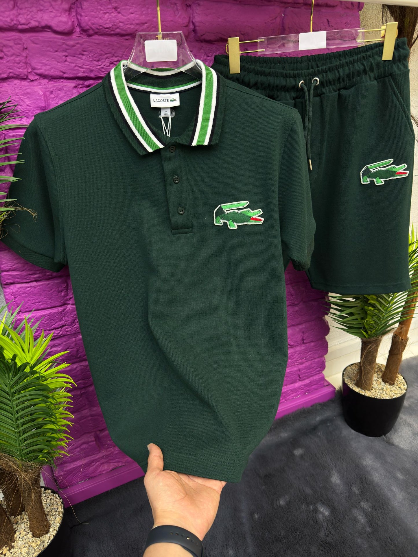 LACOSTE COORDINATO ESTIVO BIG LOGO