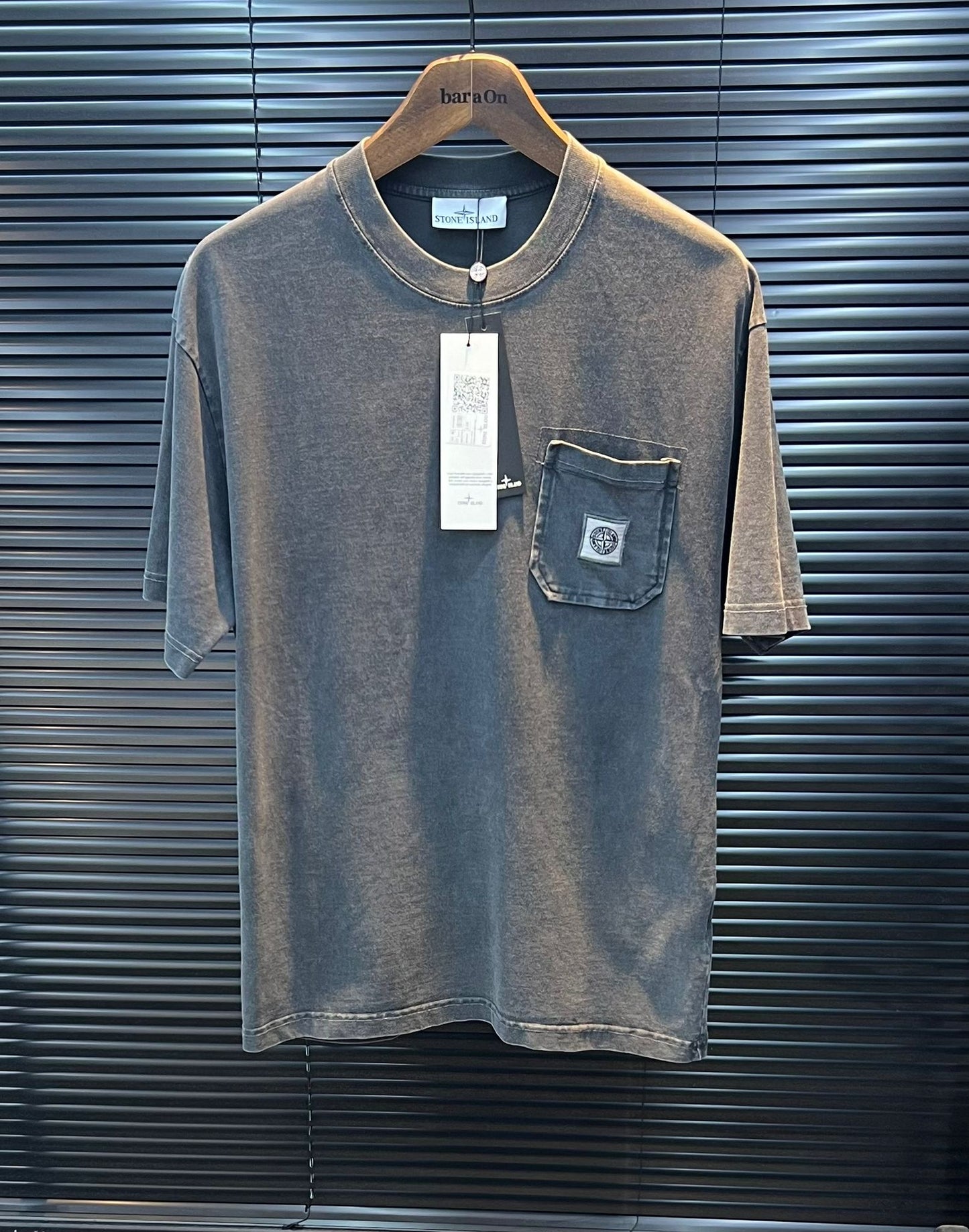 STONE ISLAND T-SHIRT EFFETTO VISSUTO