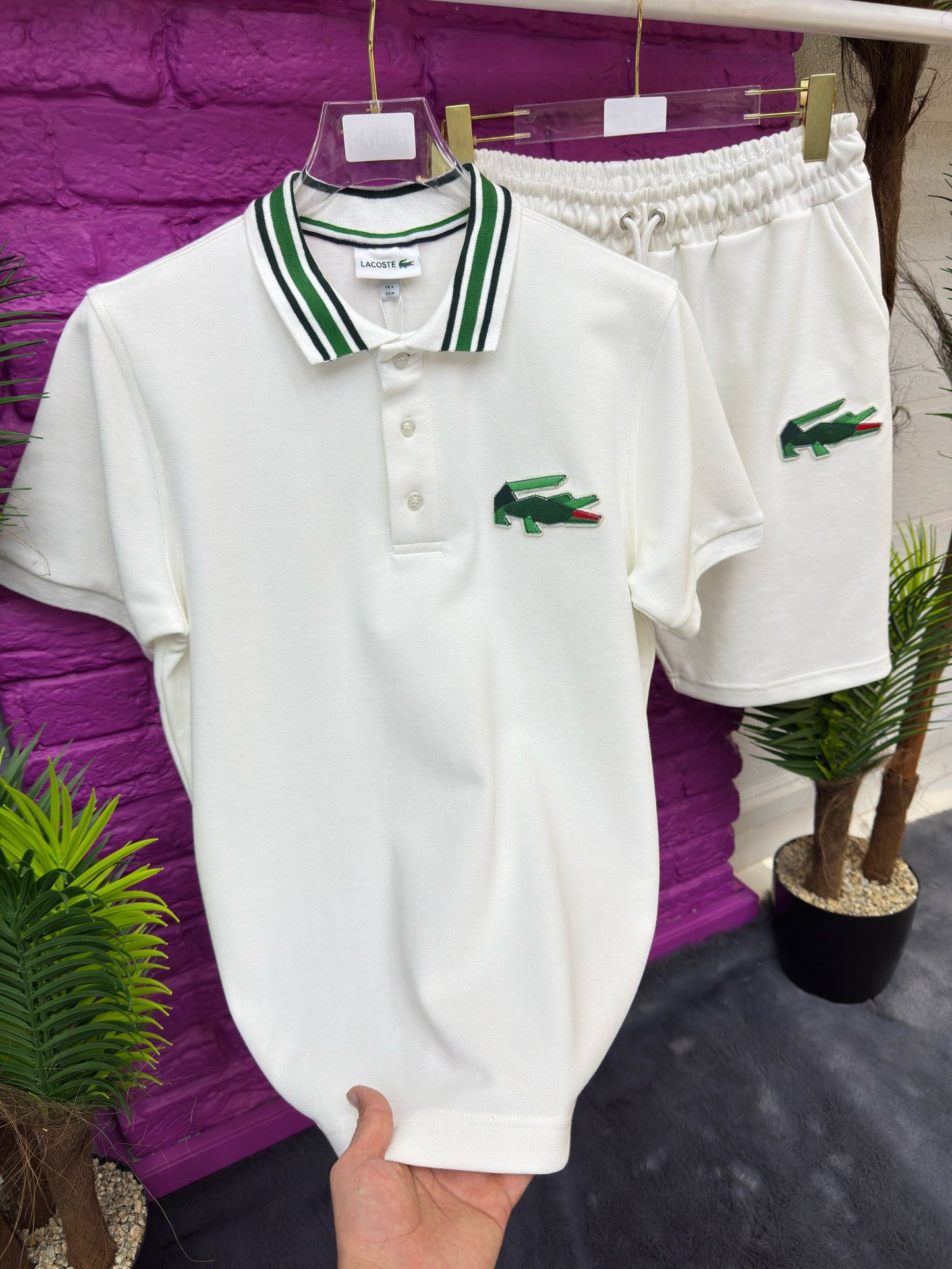 LACOSTE COORDINATO ESTIVO BIG LOGO