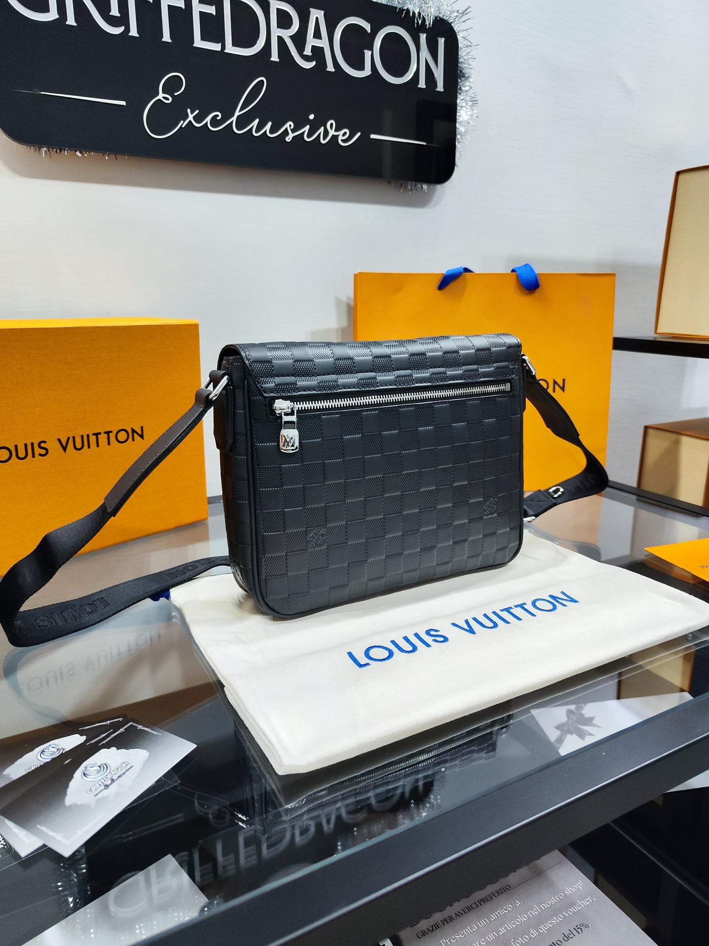 LOUIS VUITTON TRACOLLA DISTRICT PM "PELLE DAMIER INFINI"