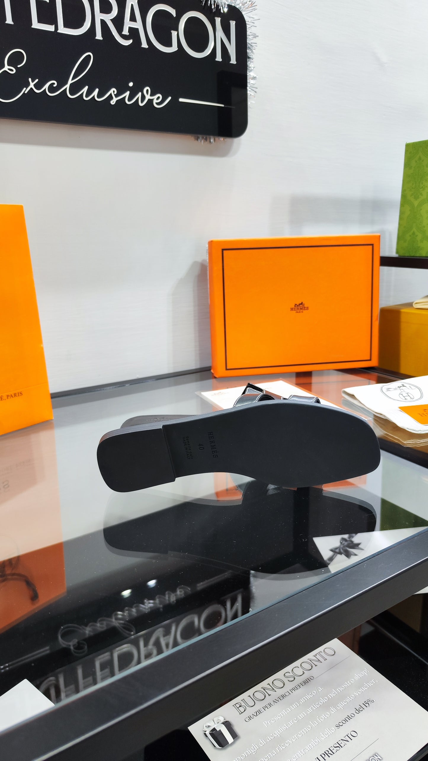 Hermes Sandal ORAN - Nero