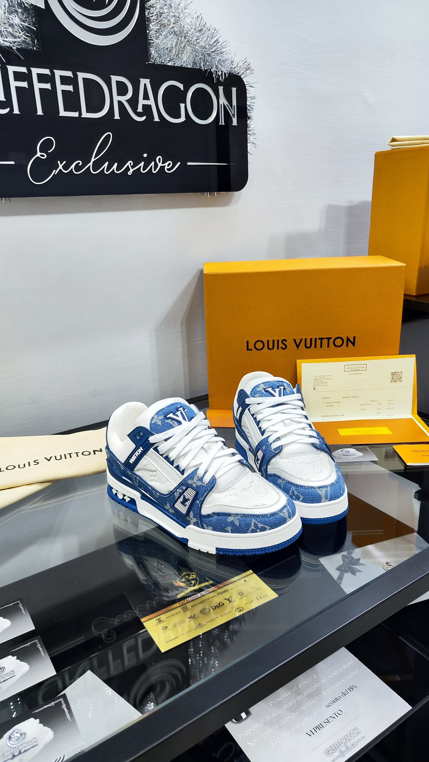 LOUIS VUITTON TRAINER DENIM BLUE