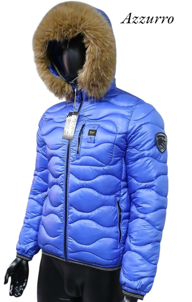 Blauer Maschile ONDE - Azzurro Pelliccia