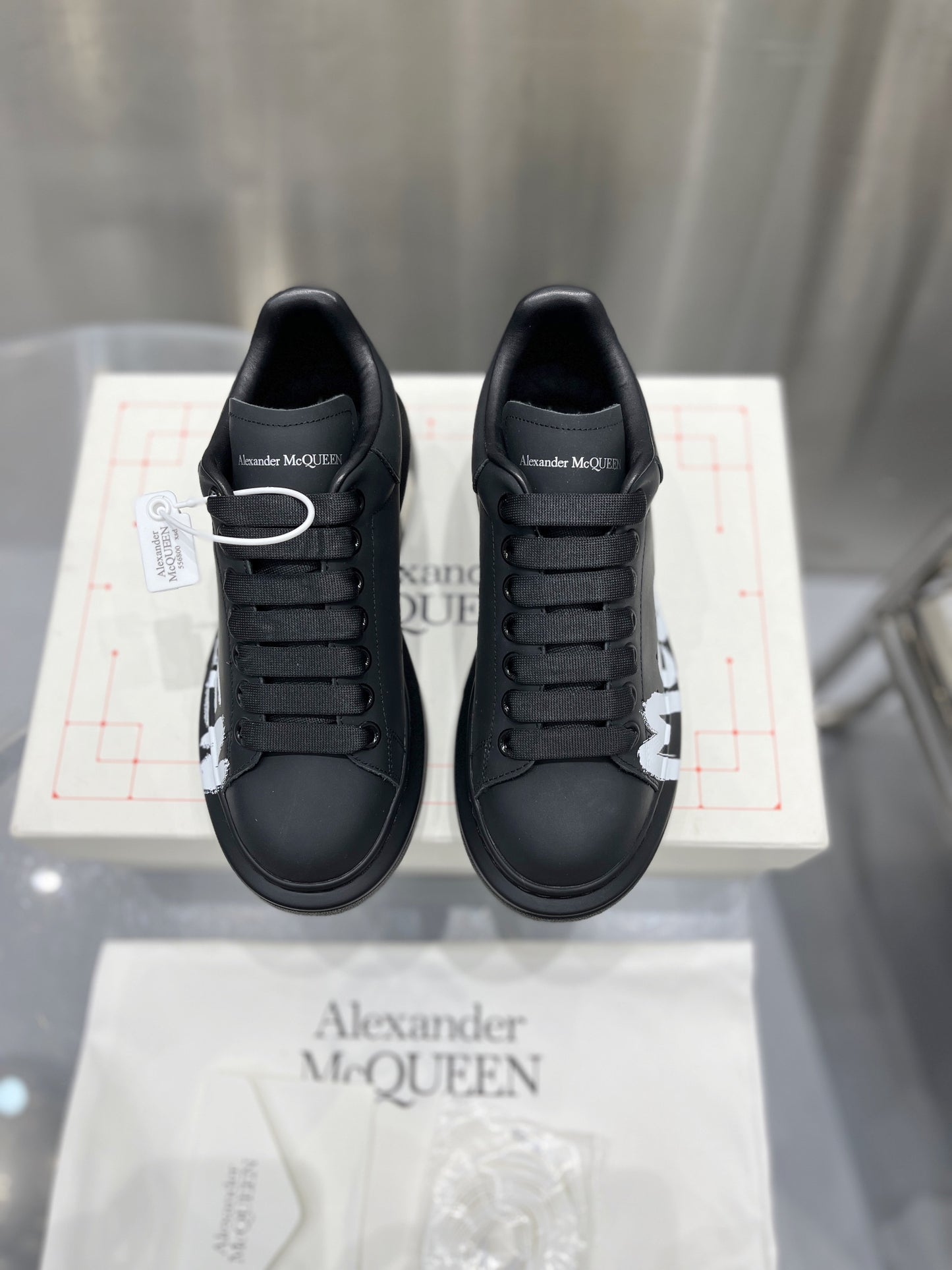 ALEXANDER MCQUEEN SNEAKER BLACK GRAFFITI