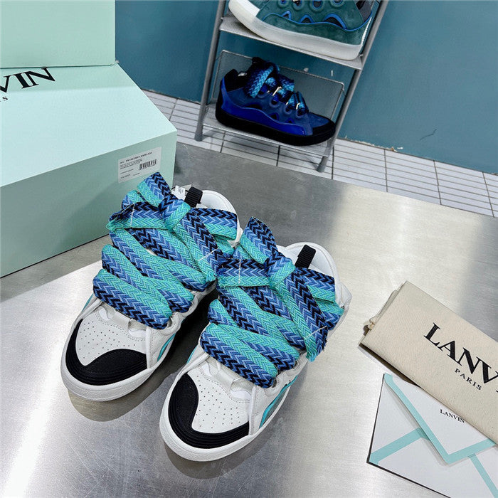 LANVIN CURB SNEAKER WHITE BLUE