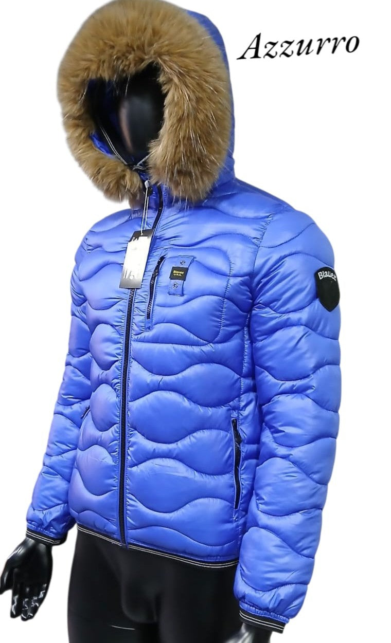 Blauer Maschile ONDE - Azzurro Pelliccia