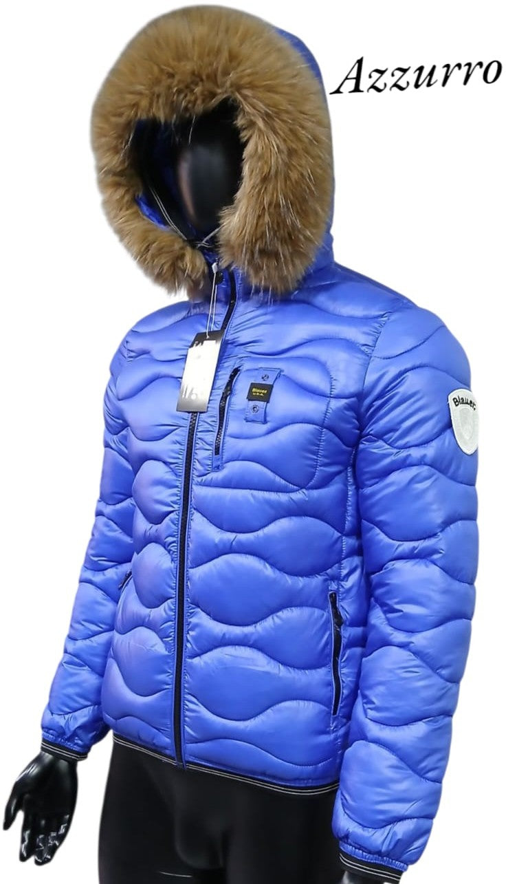 Blauer Maschile ONDE - Azzurro Pelliccia