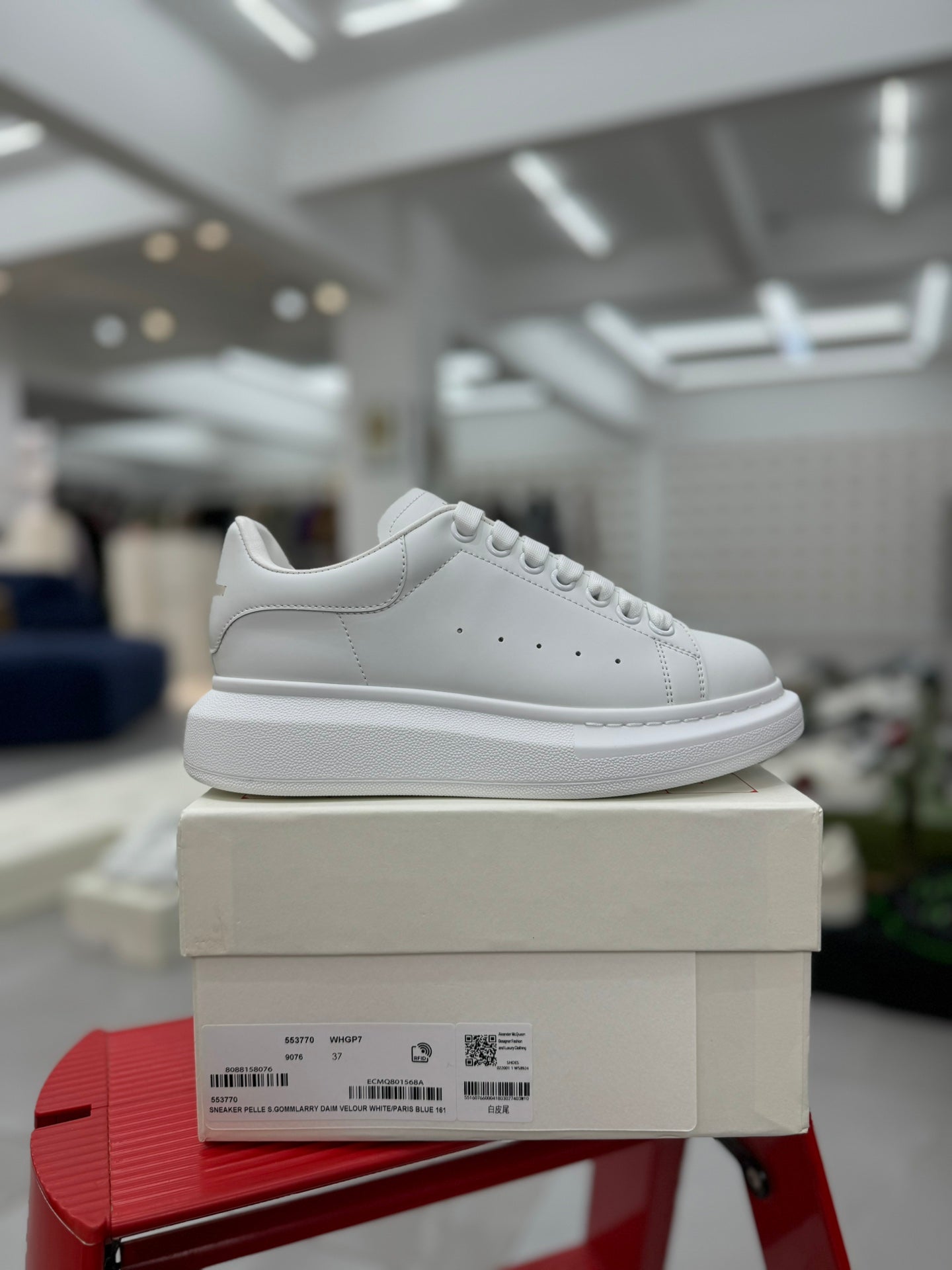 ALEXANDER MCQUEEN SNEAKER TOTAL WHITE (PELLE)