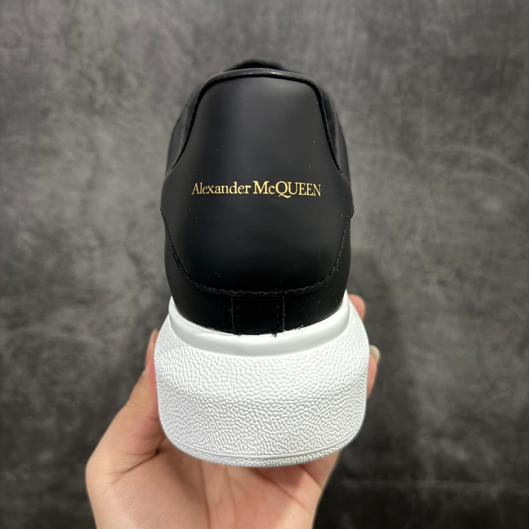 ALEXANDER MCQUEEN SNEAKER TOTAL BLACK SUOLA WHITE (PELLE)
