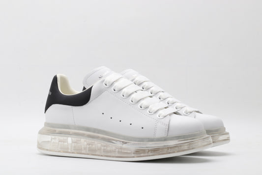 ALEXANDER MCQUEEN SNEAKER WHITE CLEAR SOLE (PELLE)