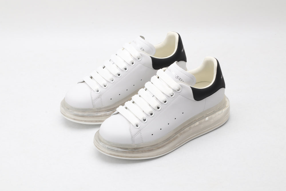 ALEXANDER MCQUEEN SNEAKER WHITE CLEAR SOLE (PELLE)