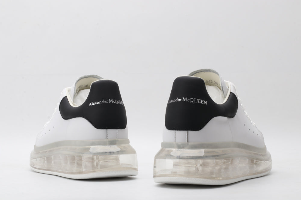 ALEXANDER MCQUEEN SNEAKER WHITE CLEAR SOLE (PELLE)