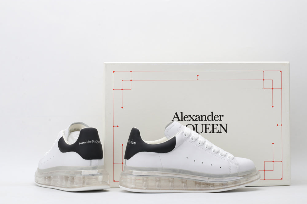 ALEXANDER MCQUEEN SNEAKER WHITE CLEAR SOLE (PELLE)