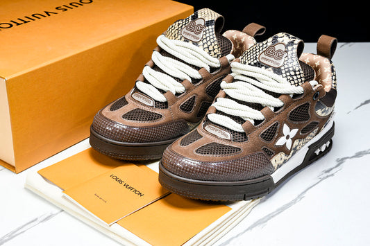 LOUIS VUITTON SKATE BROWN PITONE