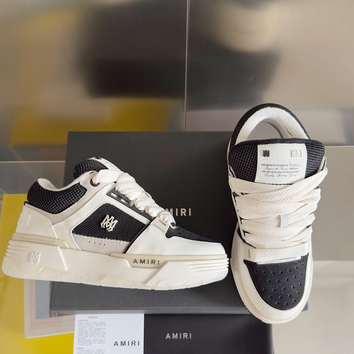 AMIRI MA-1 WHITE BLACK