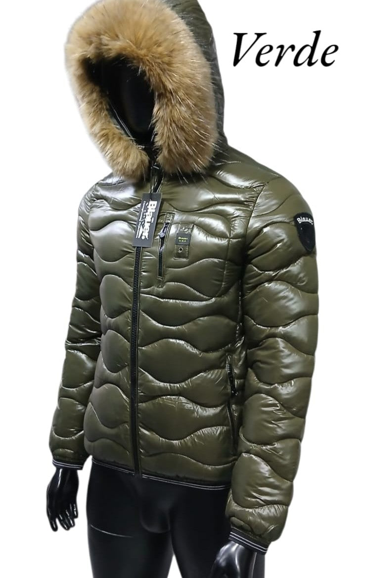 Blauer Maschile ONDE - Verde Pelliccia