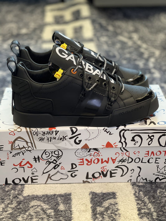 DOLCE E GABBANA PORTOFINO BLACK IN VITELLO E VERNICE