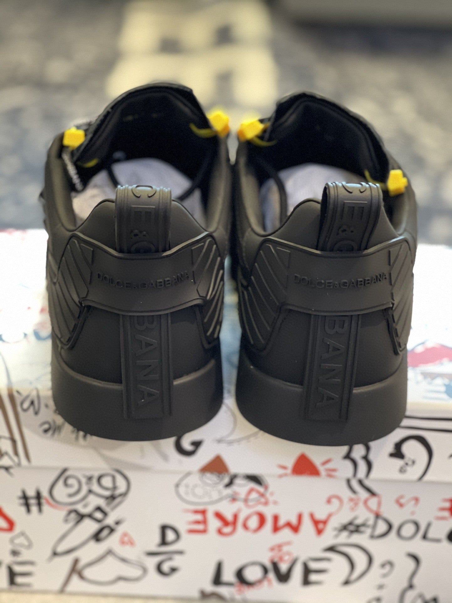 DOLCE E GABBANA PORTOFINO BLACK IN VITELLO E VERNICE