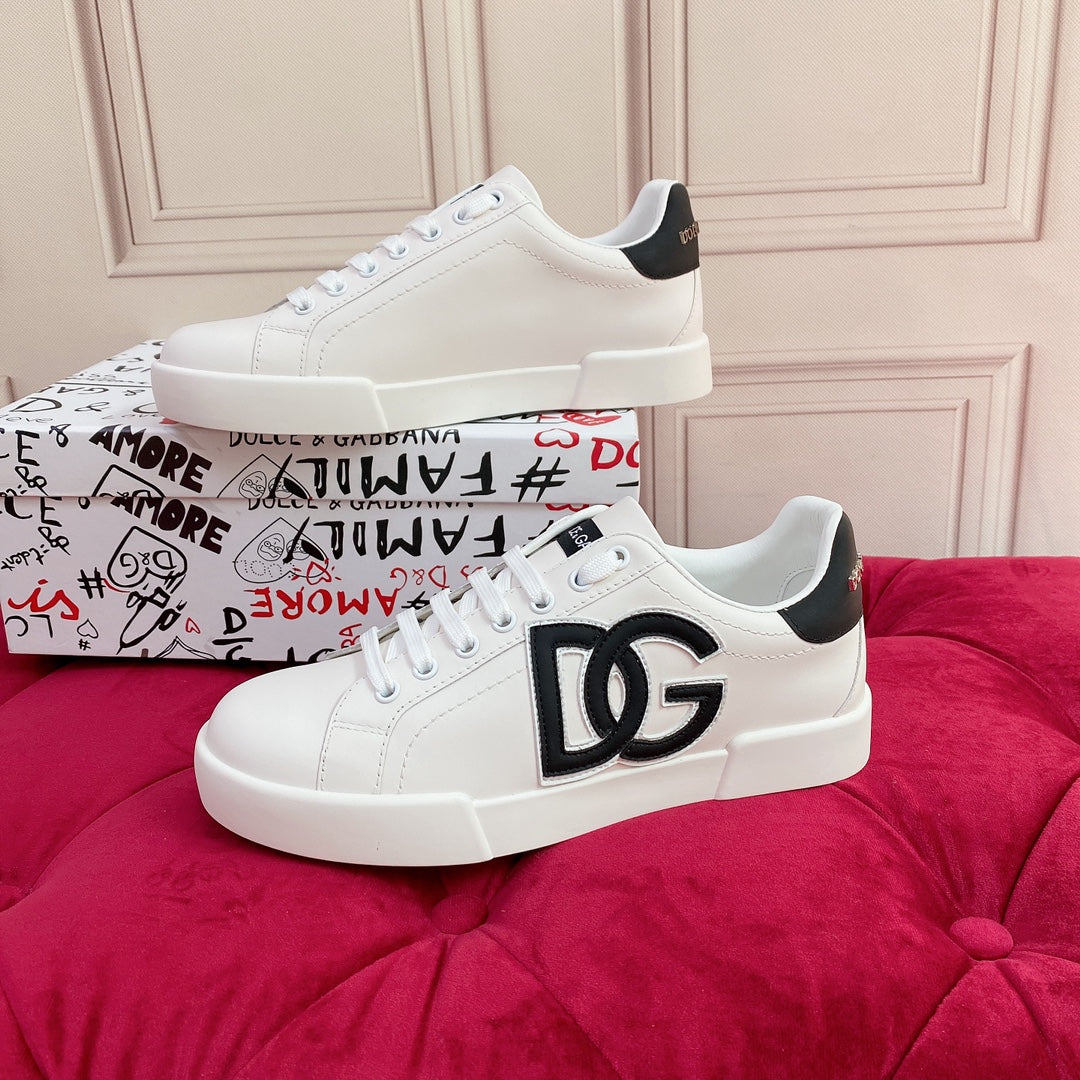 DOLCE E GABBANA PORTOFINO WHITE LOGO "DG" BLACK