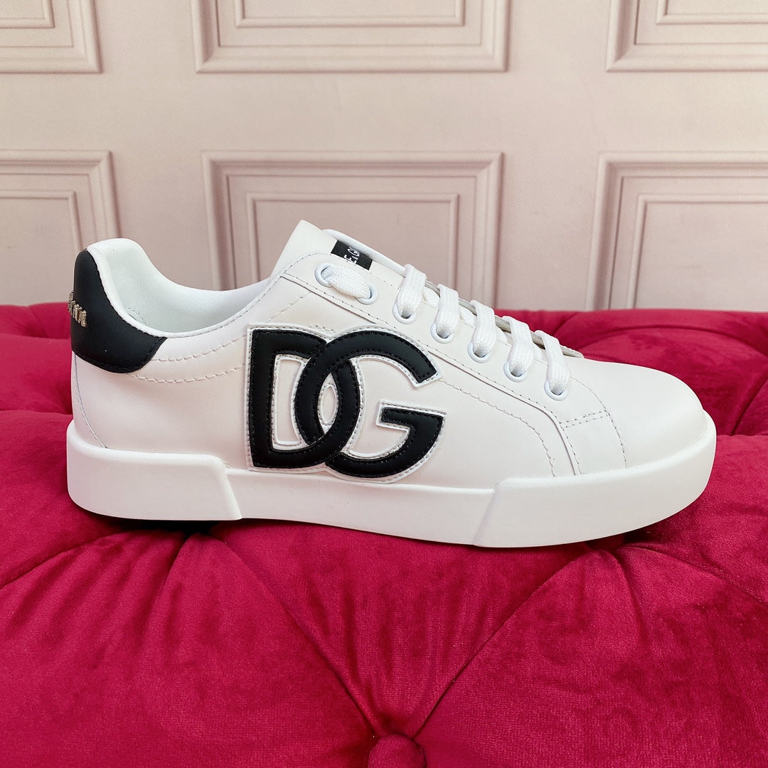 DOLCE E GABBANA PORTOFINO WHITE LOGO "DG" BLACK