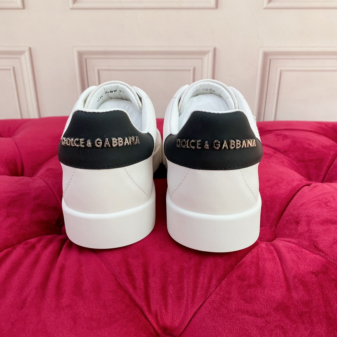 DOLCE E GABBANA PORTOFINO WHITE LOGO "DG" BLACK