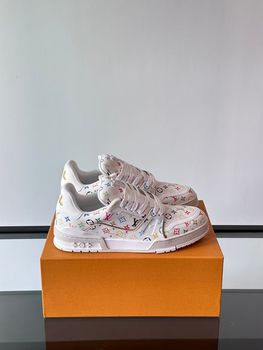 LOUIS VUITTON TRAINER  x TAKASHI MURAKAMI WHITE