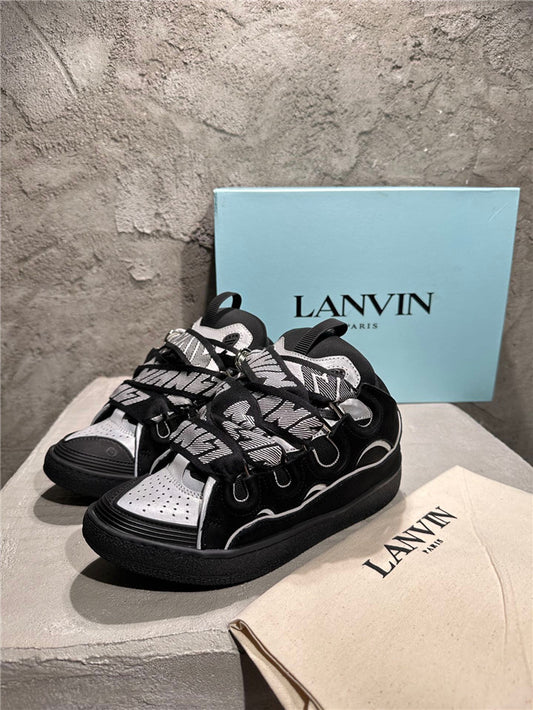 LANVIN CURB SNEAKER BLACK GREY