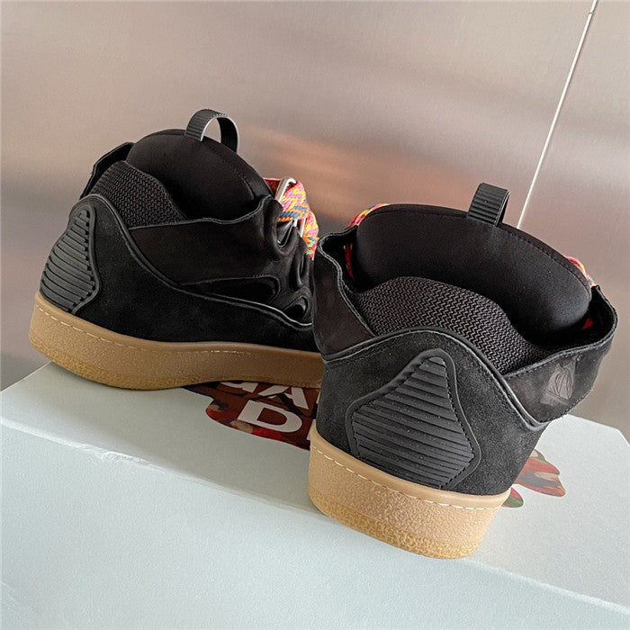 LANVIN CURB SNEAKER BLACK SUOLA BROWN