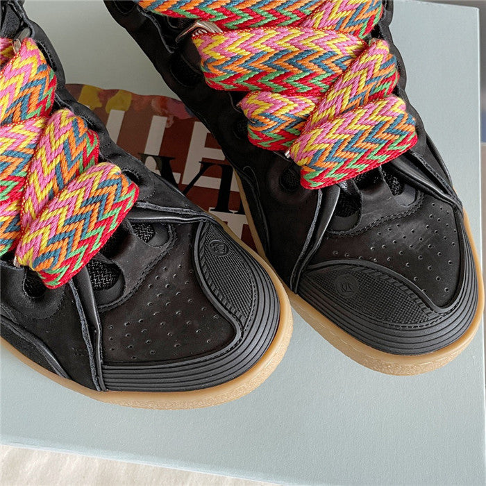 LANVIN CURB SNEAKER BLACK SUOLA BROWN