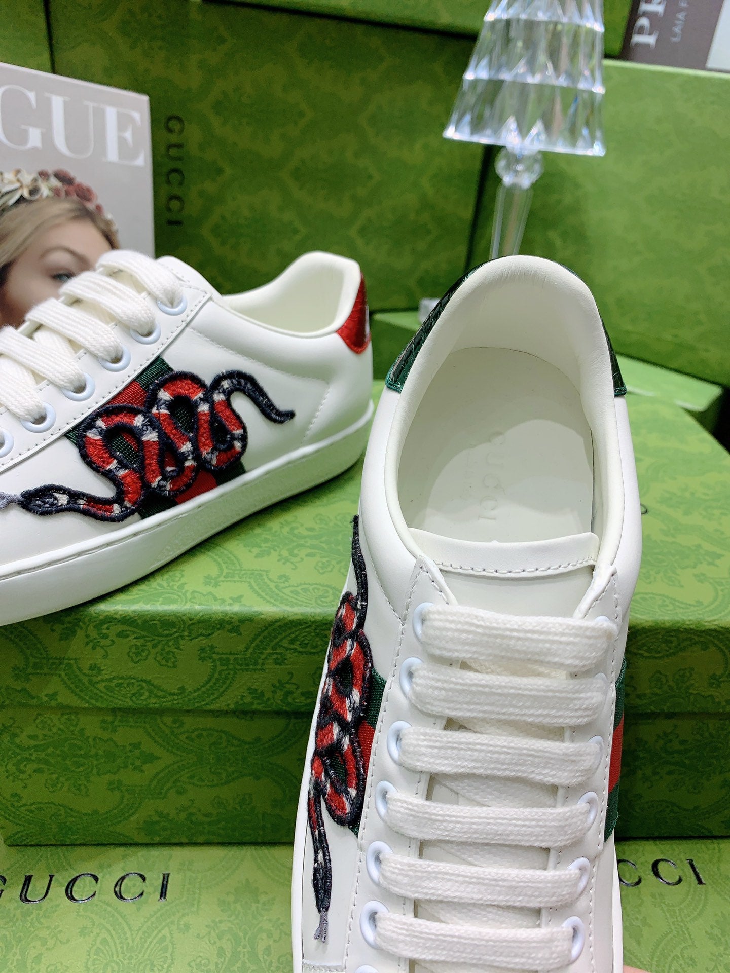 GUCCI ACE SNEAKER CON DETTAGLIO SERPENTE