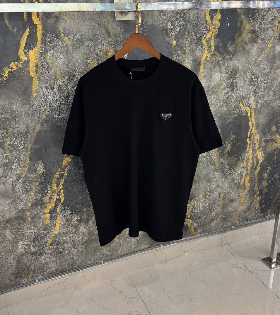 PRADA LOGO METALLO LATERALE T-SHIRT