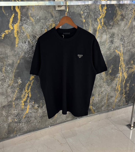 PRADA LOGO METALLO LATERALE T-SHIRT