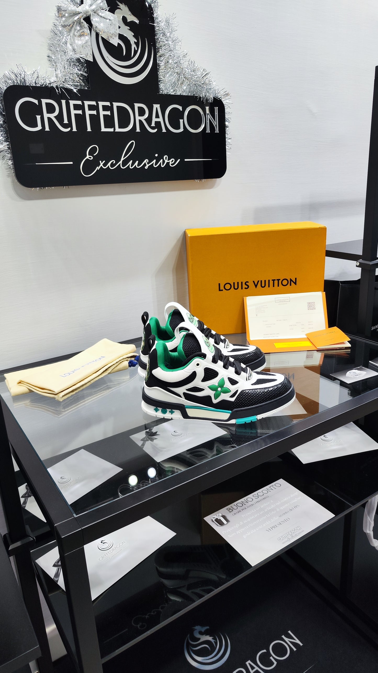 LOUIS VUITTON SKATE WHITE GREEN