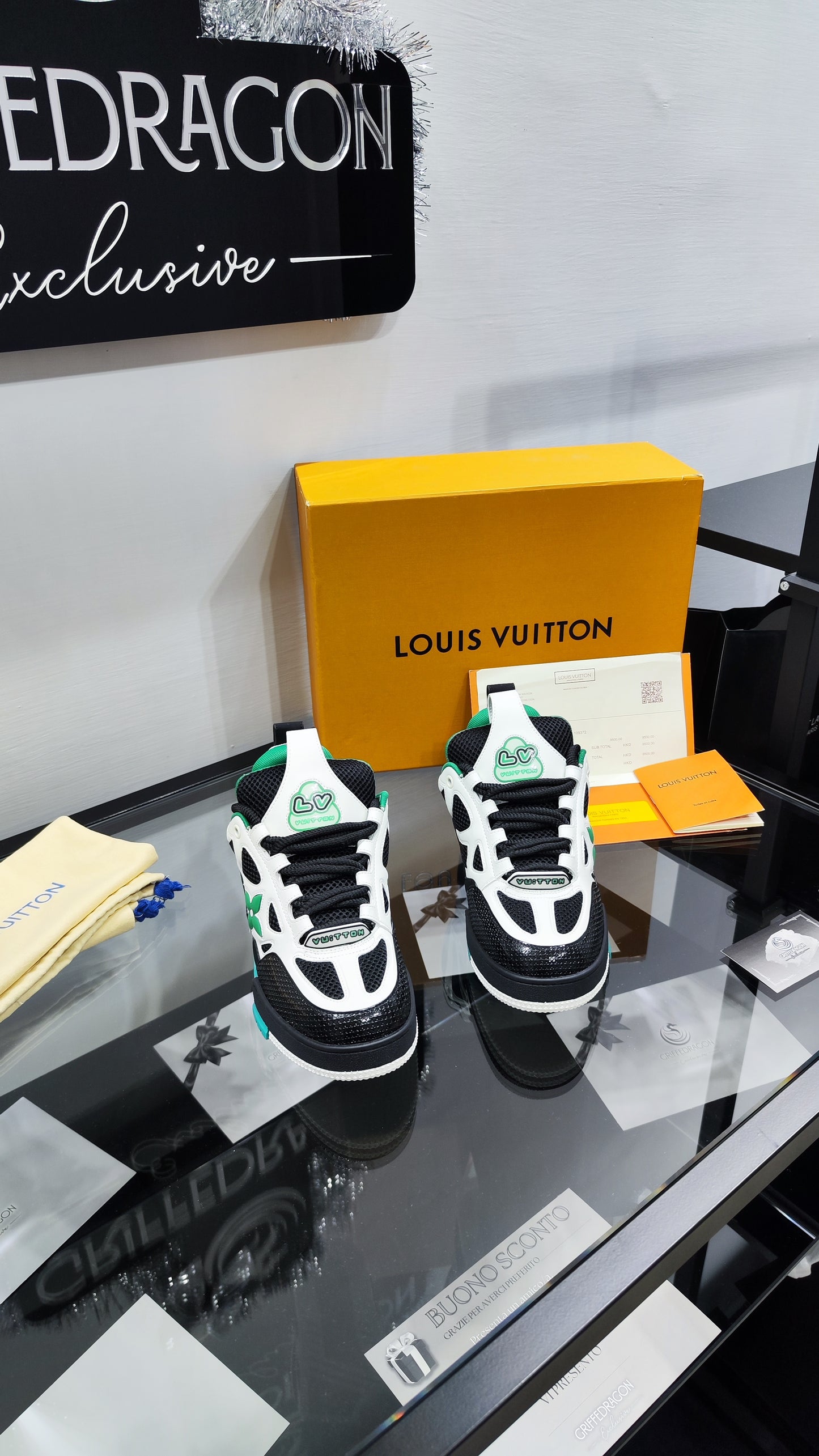 LOUIS VUITTON SKATE WHITE GREEN