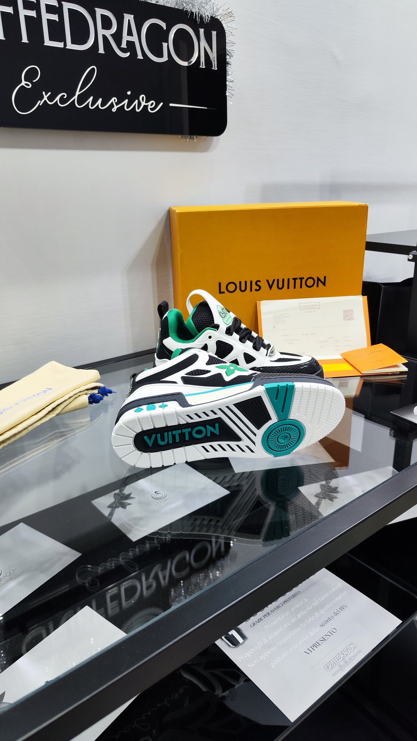 LOUIS VUITTON SKATE WHITE GREEN
