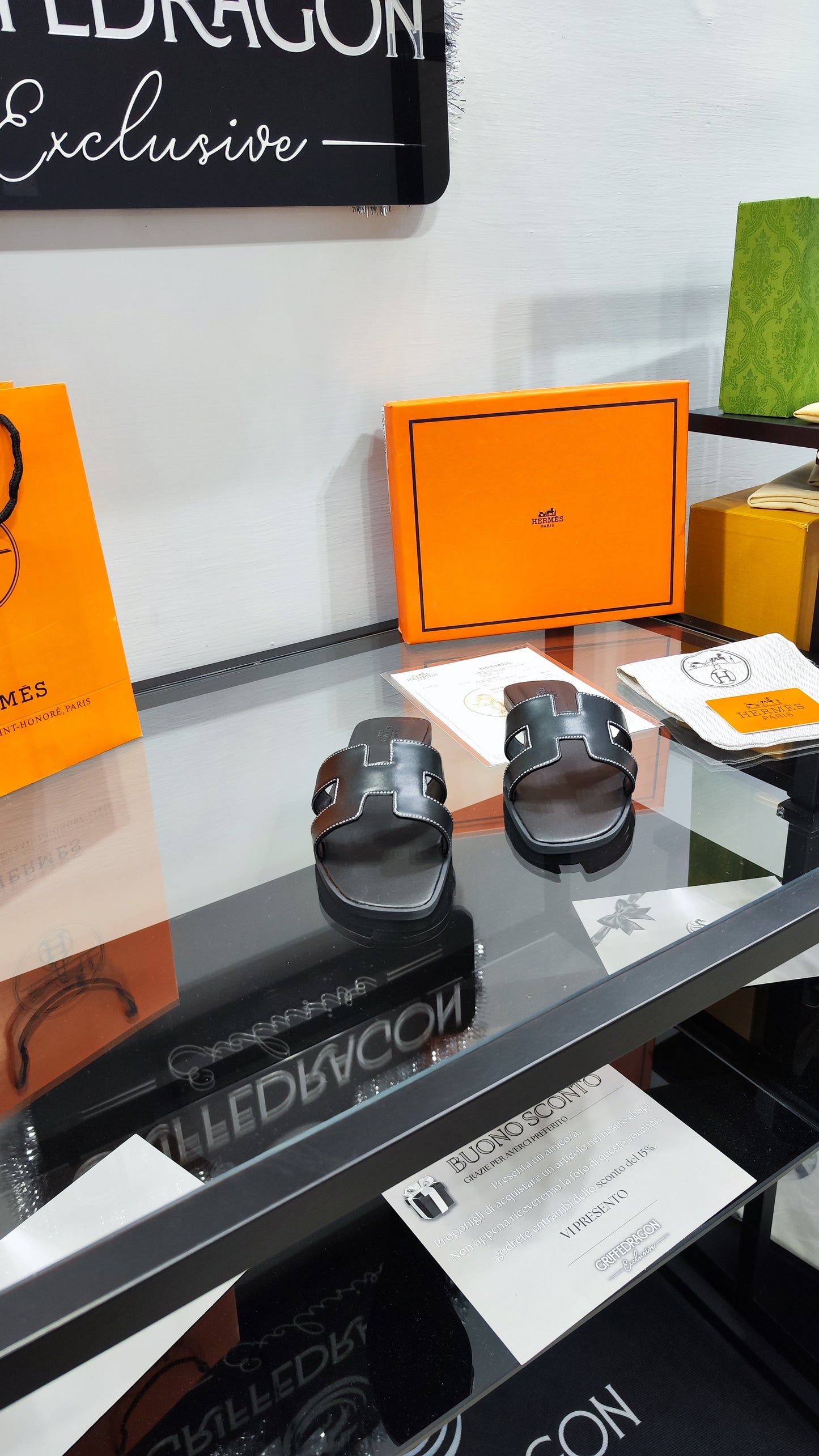 Hermes Sandal ORAN - Nero