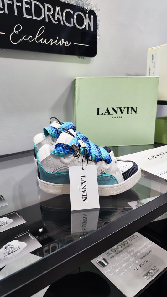 LANVIN CURB SNEAKER WHITE BLUE