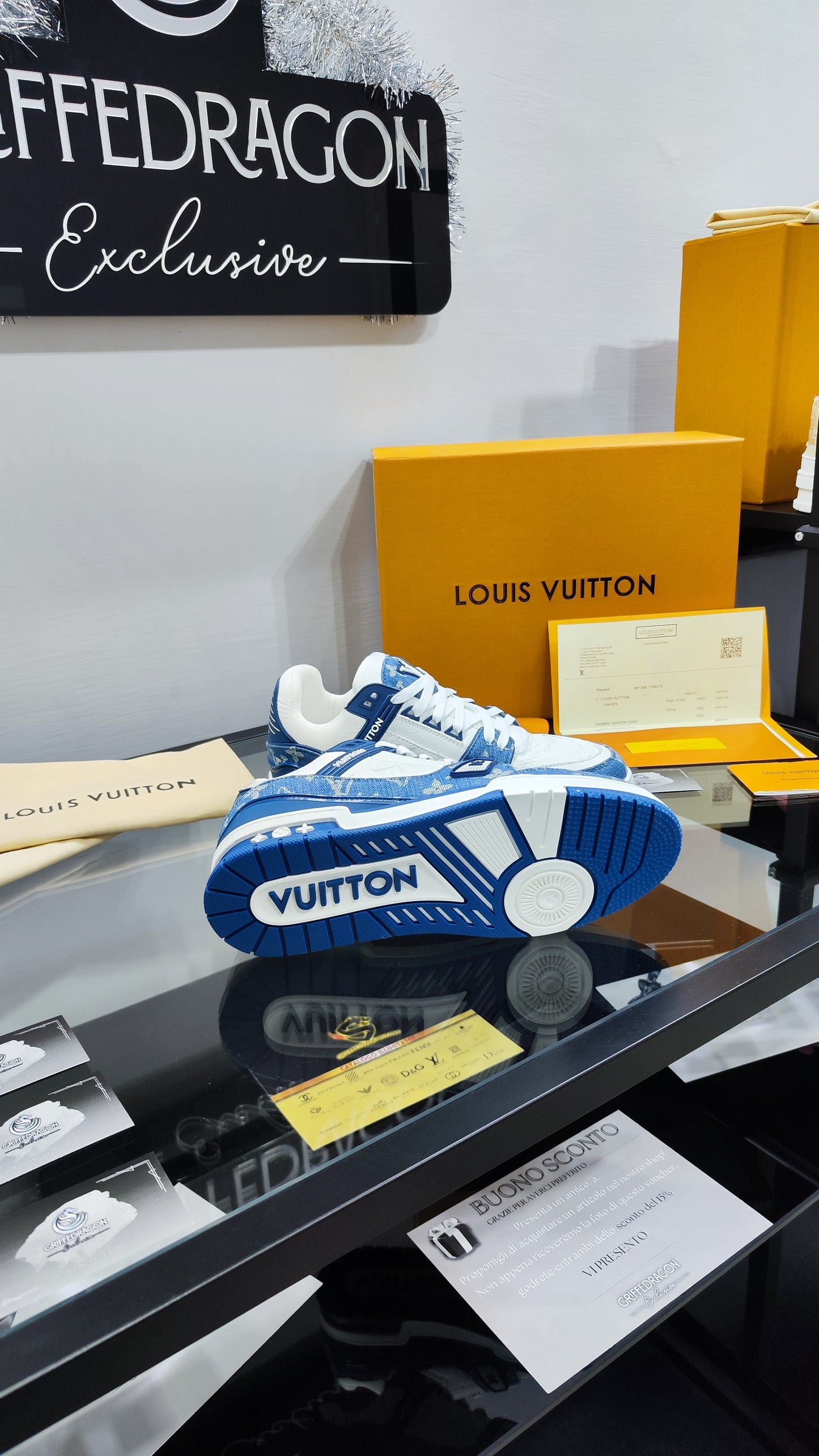 LOUIS VUITTON TRAINER DENIM BLUE