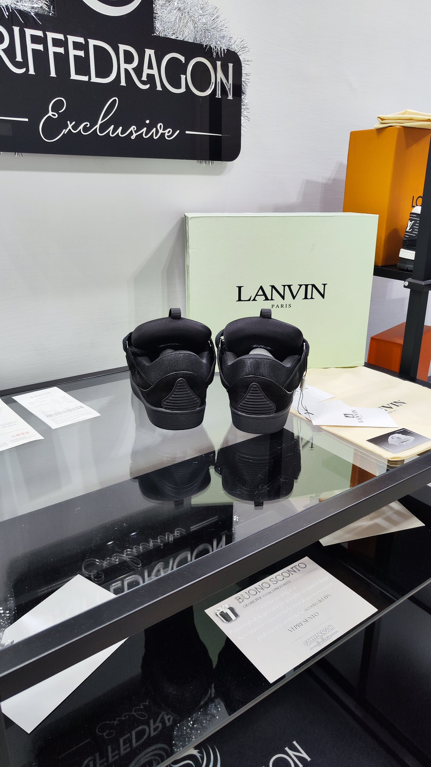 LANVIN CURB SNEAKER TOTAL BLACK