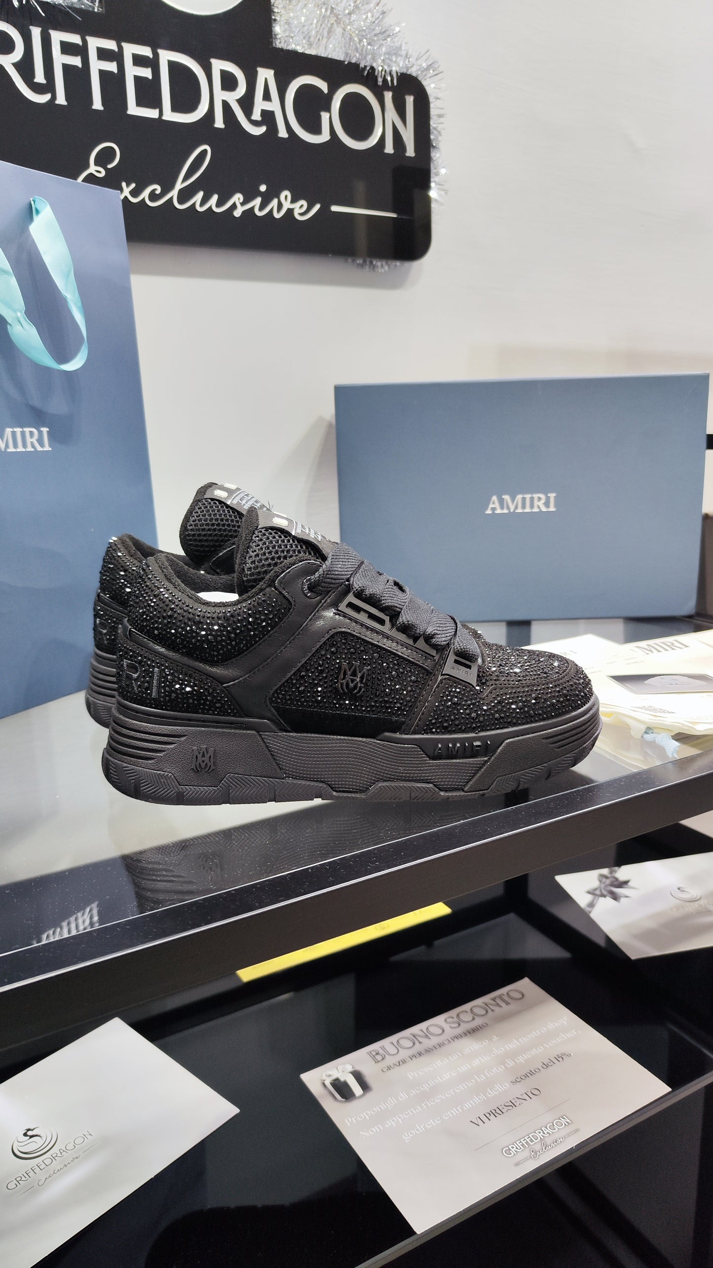 AMIRI MA-1 BLACK SWAROVSKI