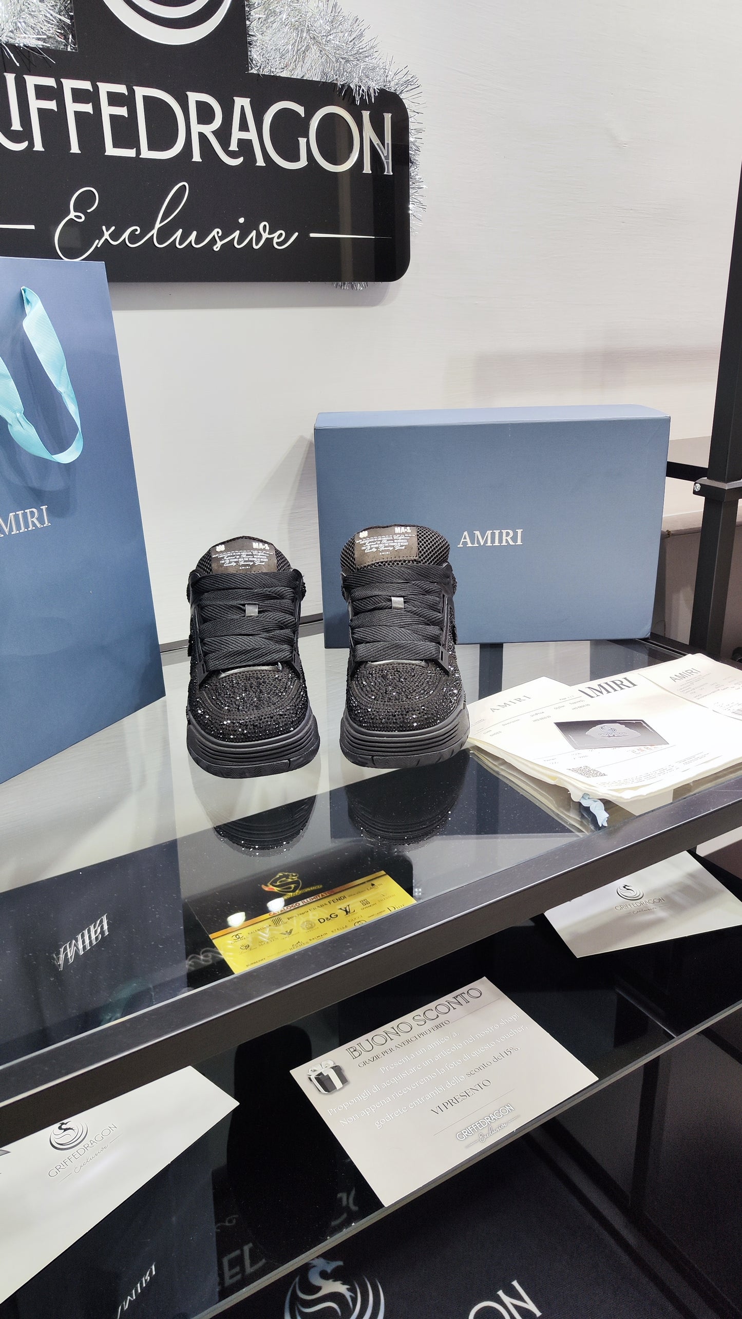 AMIRI MA-1 BLACK SWAROVSKI