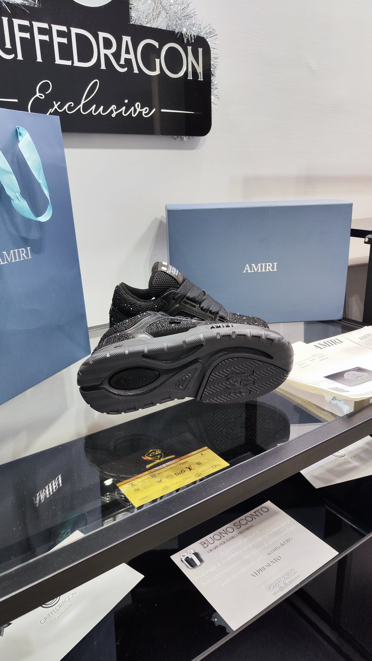 AMIRI MA-1 BLACK SWAROVSKI