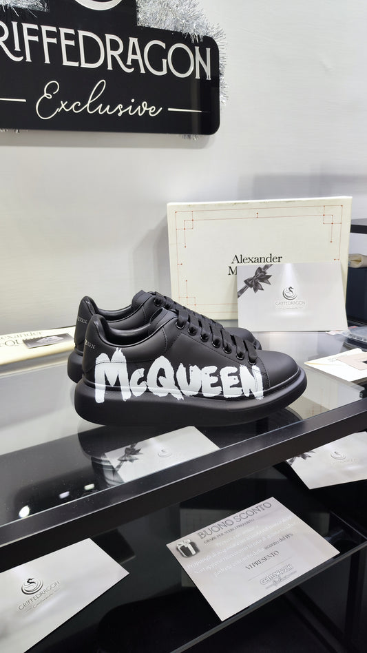 ALEXANDER MCQUEEN SNEAKER BLACK GRAFFITI